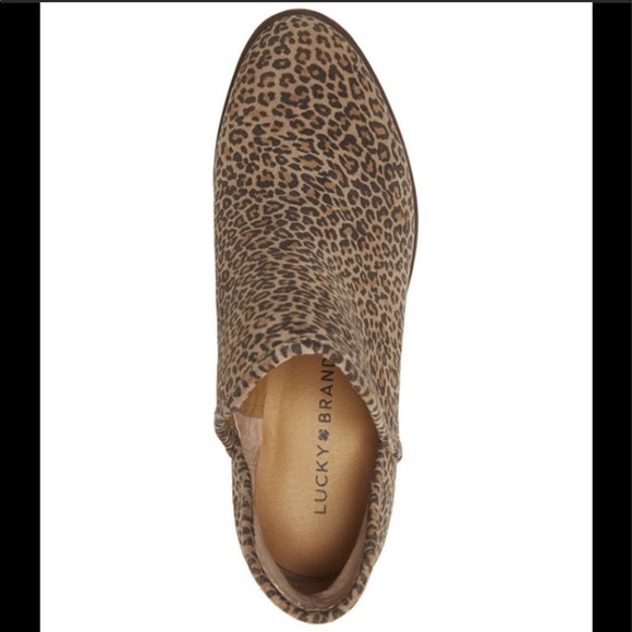 Lucky Brand Baley2 Booties Suede Leopard Size 9.5M - Picture 4 of 16